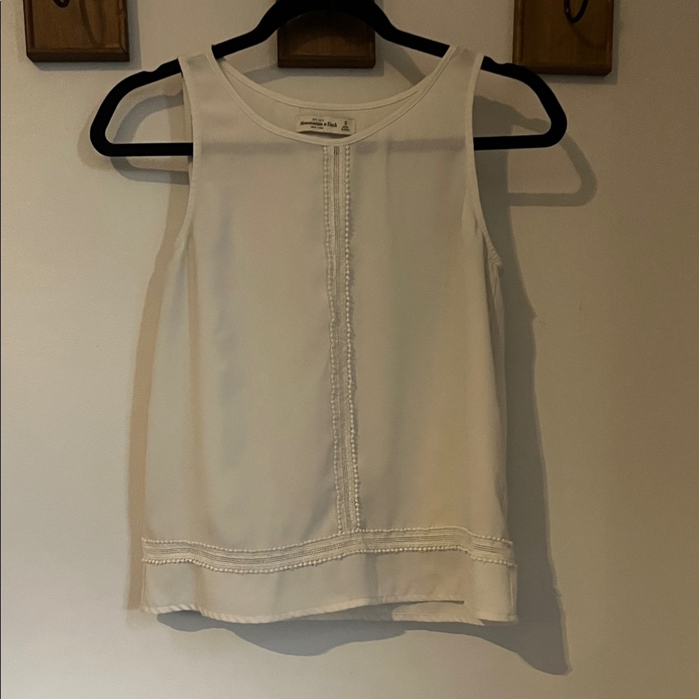 Abercrombie Cream Sleeveless Tank Top